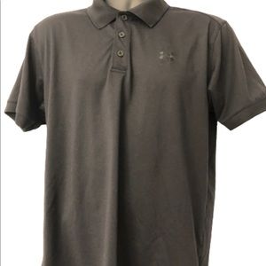 Under Armour Black on Black heatgear Polo Size Med